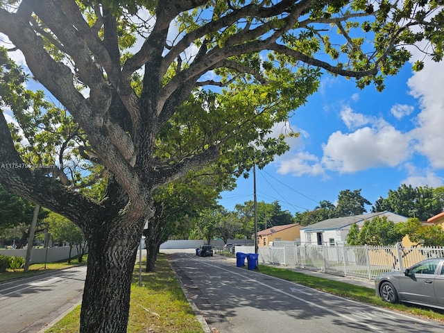 view of street with a residential view