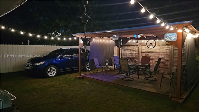 exterior space with a patio and fence