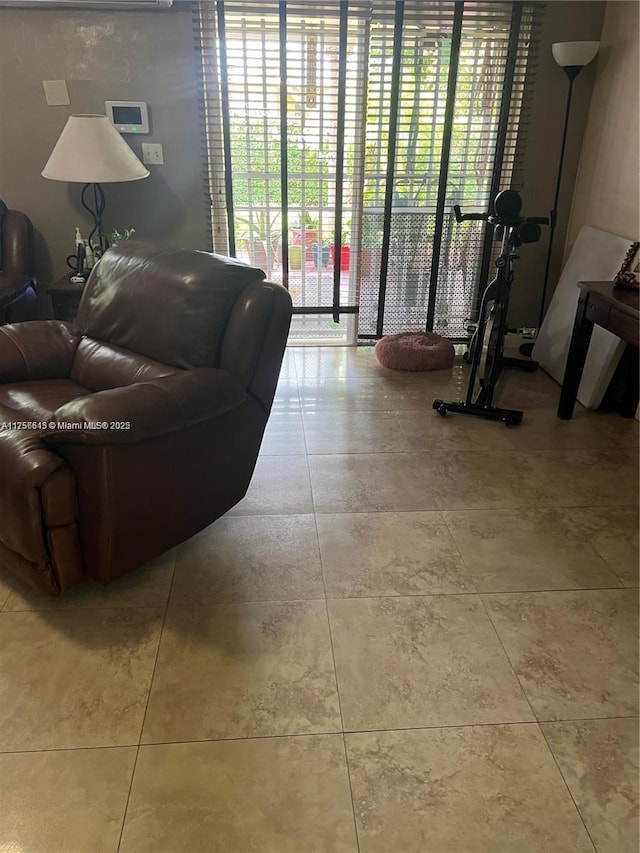 living room featuring a wealth of natural light