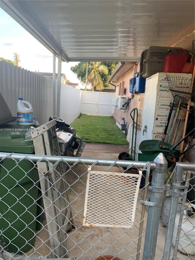 view of patio with fence