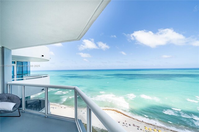 6301 Collins Ave Unit 2802, Miami Beach, FL 33141 - balcony featuring view of water and beach