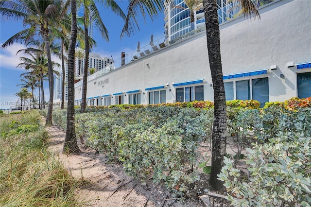 view of property exterior featuring stucco siding