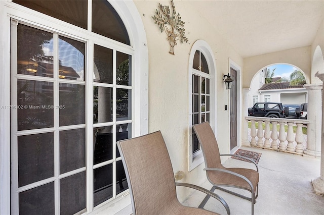 balcony with covered porch