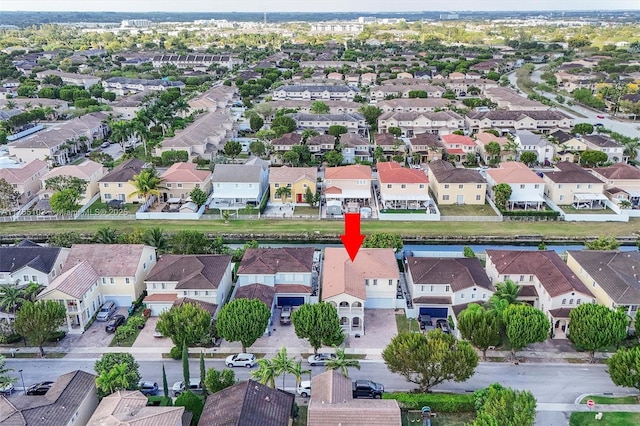 drone / aerial view featuring a residential view