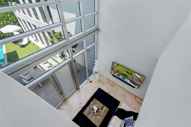 548 Fernwood Rd Unit 548, Key Biscayne, FL 33149 - interior space featuring plenty of natural light and marble finish floor