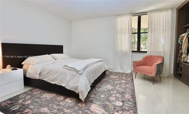 view of tiled bedroom