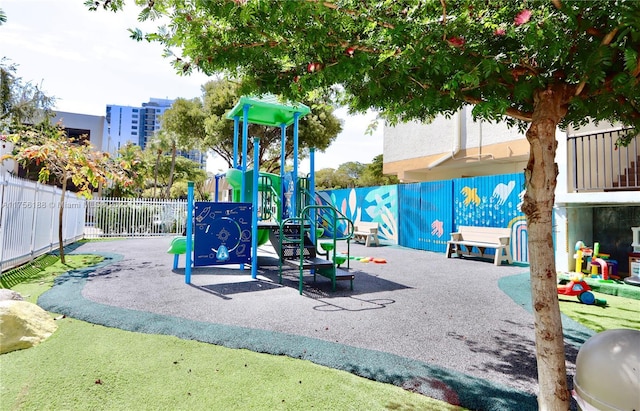 community playground featuring fence