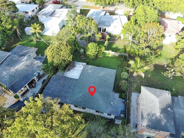 bird's eye view with a residential view