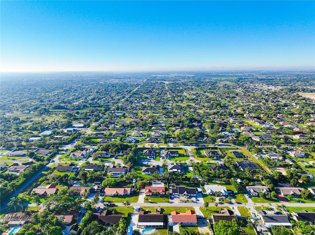 aerial view with a residential view