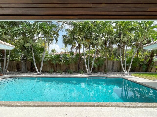 8513 SW 169th Ter, Palmetto Bay, FL 33157 - view of swimming pool with a fenced in pool and fence