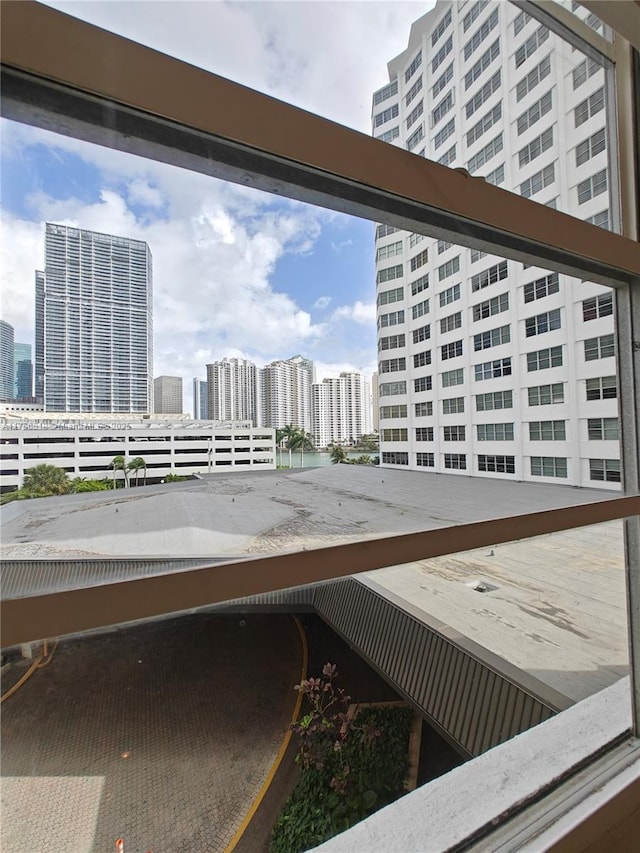 balcony with a city view