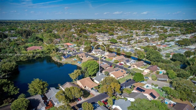 9705 SW 57th St, Cooper City, FL 33328 - birds eye view of property with a water view and a residential view