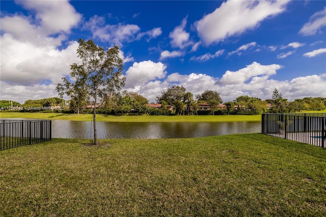 water view with fence