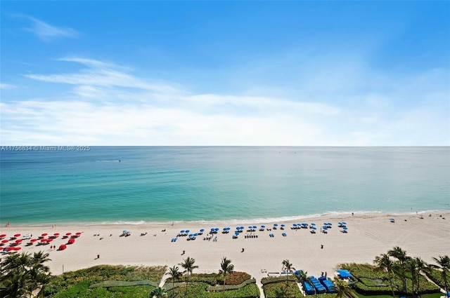 property view of water with a view of the beach