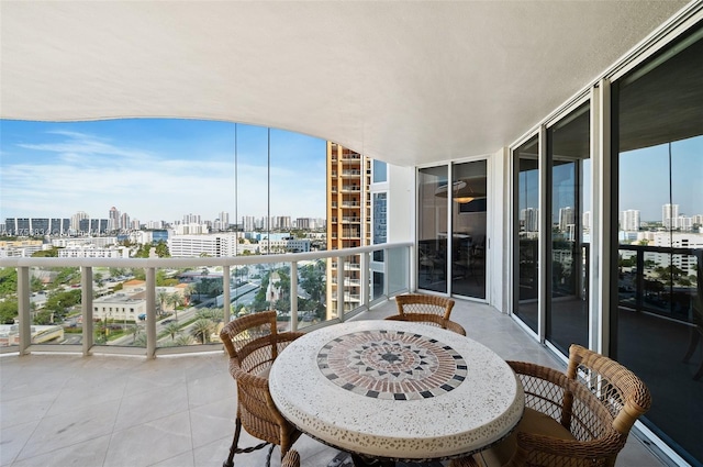 balcony featuring a view of city