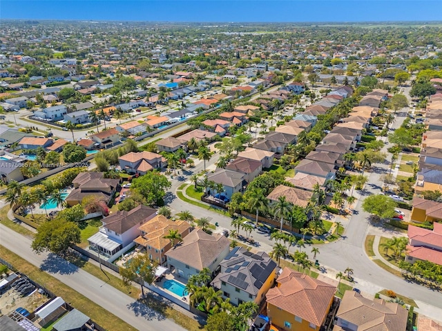 bird's eye view with a residential view