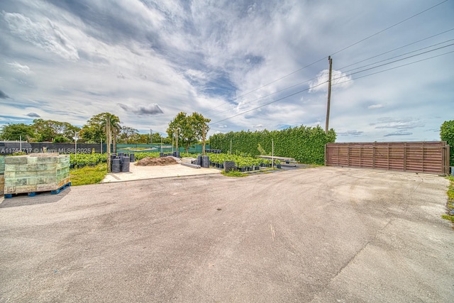exterior space featuring fence