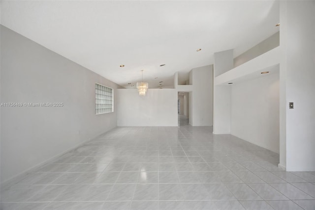 spare room with light tile patterned floors