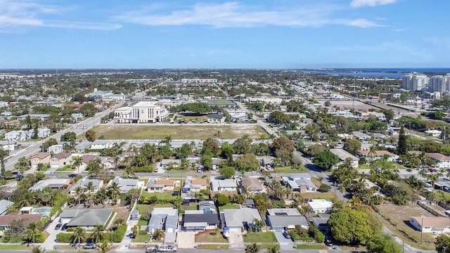 aerial view with a residential view