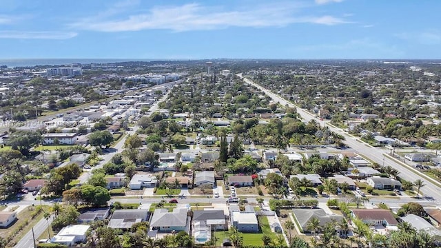 drone / aerial view featuring a residential view