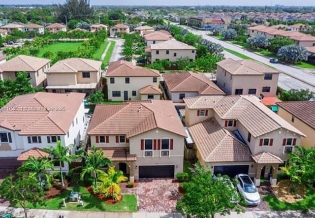 aerial view featuring a residential view