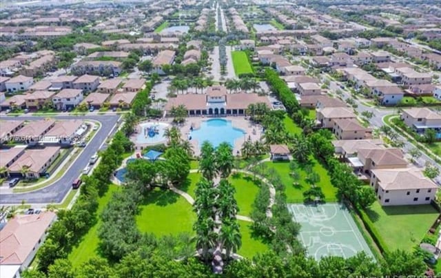 aerial view featuring a residential view