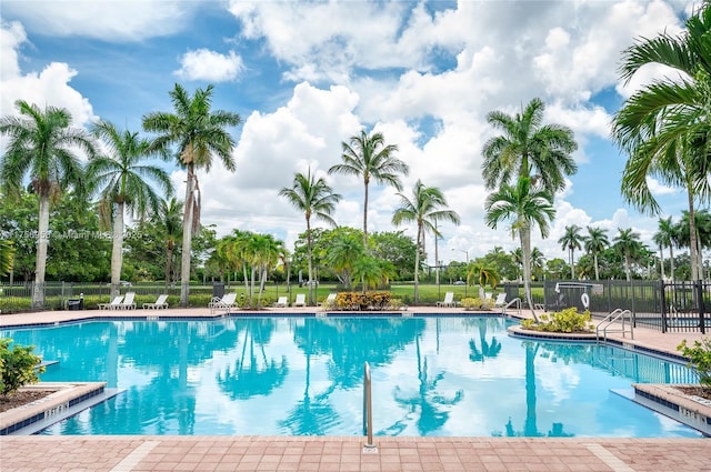 pool with fence