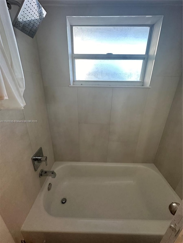 full bathroom with tub / shower combination