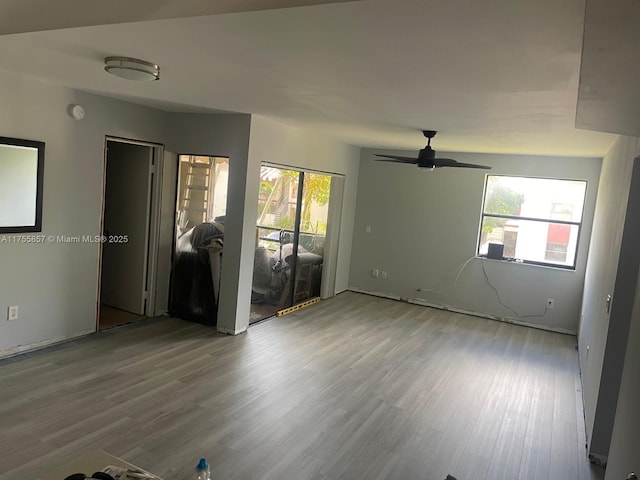 20220 NE 3rd Ct Unit 4, Miami, FL 33179 - unfurnished room featuring wood finished floors and ceiling fan