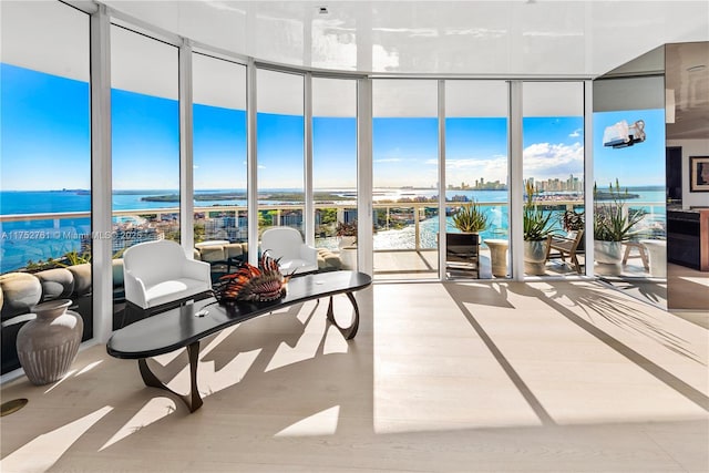 100 S Pointe Dr Unit 2803, Miami Beach, FL 33139 - sunroom / solarium with a water view