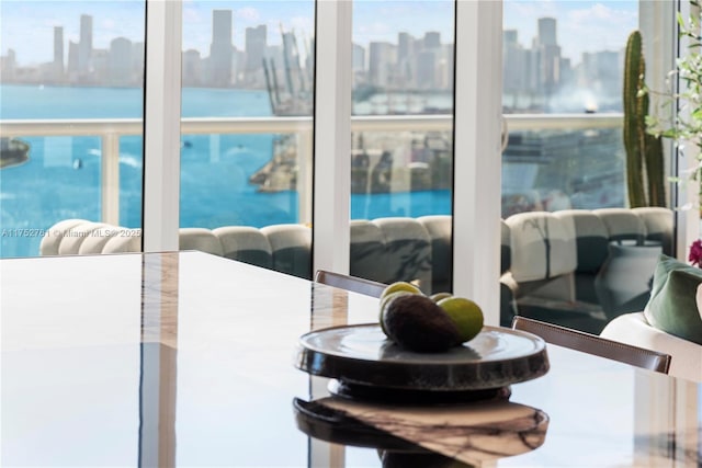 100 S Pointe Dr Unit 2803, Miami Beach, FL 33139 - dining room with a skyline view