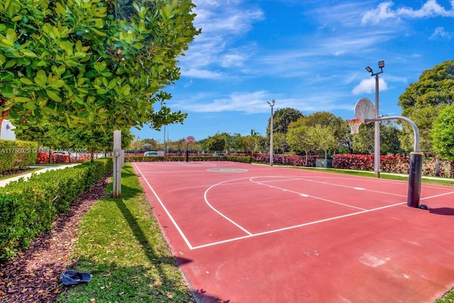 view of sport court featuring community basketball court