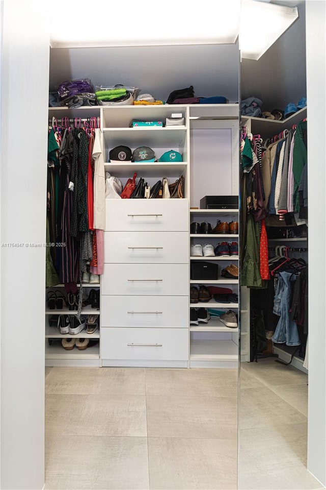 view of closet