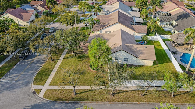 bird's eye view featuring a residential view