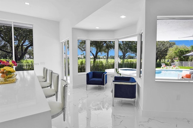 2578 NW 63rd Ln, Boca Raton, FL 33496 - interior space featuring marble finish floor and baseboards