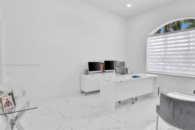 2578 NW 63rd Ln, Boca Raton, FL 33496 - home office with marble finish floor and baseboards