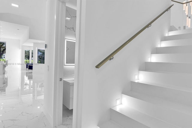 2578 NW 63rd Ln, Boca Raton, FL 33496 - stairs with marble finish floor