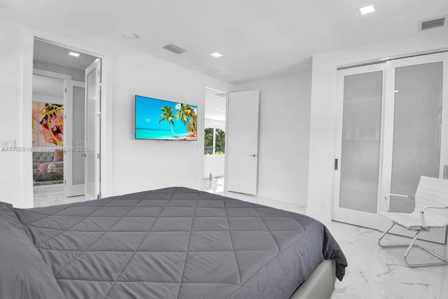 2578 NW 63rd Ln, Boca Raton, FL 33496 - bedroom with a closet, marble finish floor, and visible vents