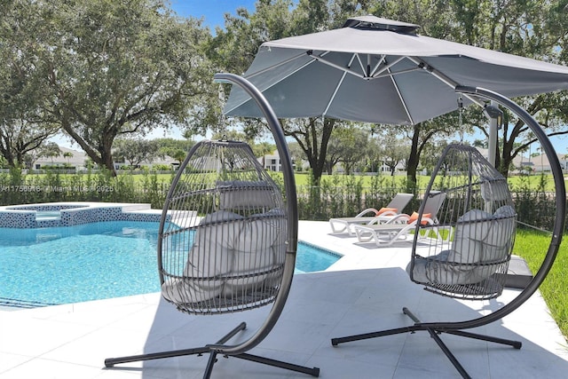 2578 NW 63rd Ln, Boca Raton, FL 33496 - pool with a patio area, fence, and an in ground hot tub