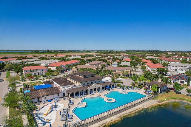 birds eye view of property featuring a residential view