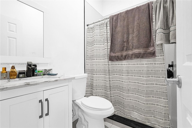 12735 SW 211th St, Miami, FL 33177 - bathroom featuring vanity, toilet, and curtained shower