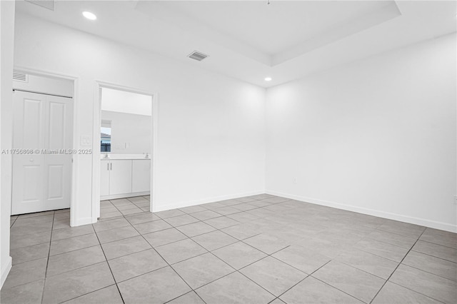 12735 SW 211th St, Miami, FL 33177 - empty room with recessed lighting, light tile patterned floors, and baseboards
