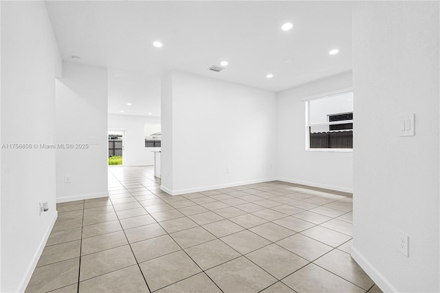 12735 SW 211th St, Miami, FL 33177 - spare room featuring light tile patterned floors, recessed lighting, and baseboards