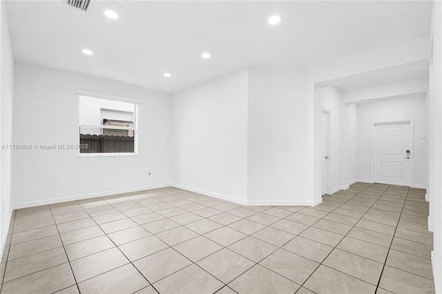 12735 SW 211th St, Miami, FL 33177 - spare room featuring recessed lighting, light tile patterned floors, and baseboards