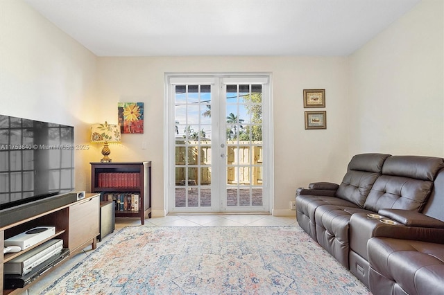 1835 N Dixie Hwy, Fort Lauderdale, FL 33305 - living area featuring light tile patterned floors and baseboards