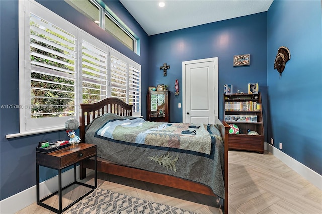 bedroom with baseboards