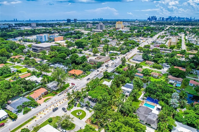 bird's eye view featuring a view of city