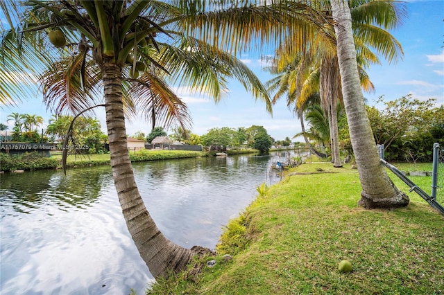 water view with fence