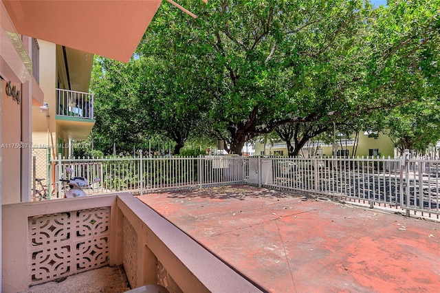 view of patio with fence