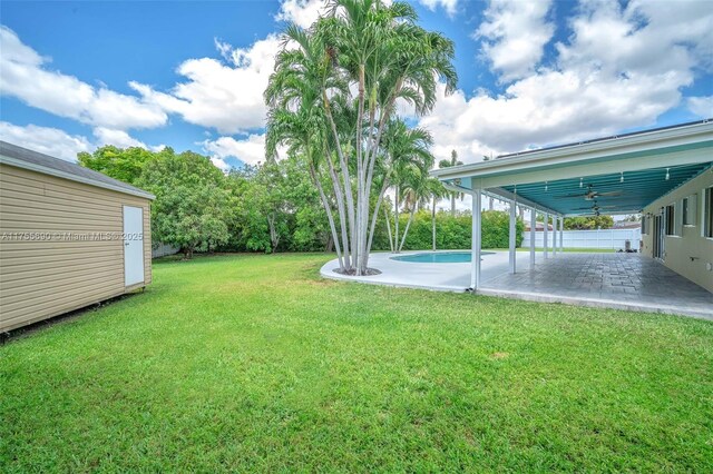 4840 SW 141st Ave, Miami, FL 33175 - view of yard with a patio area and ceiling fan